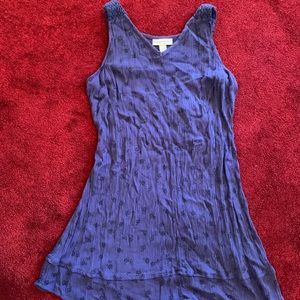 Maternity long tank top with tie in the back.